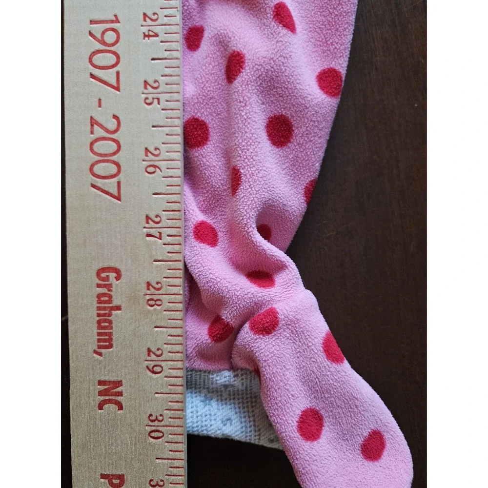 Carter's Fleece Bodysuit 2T Polka Dot Christmas‎ Monkey